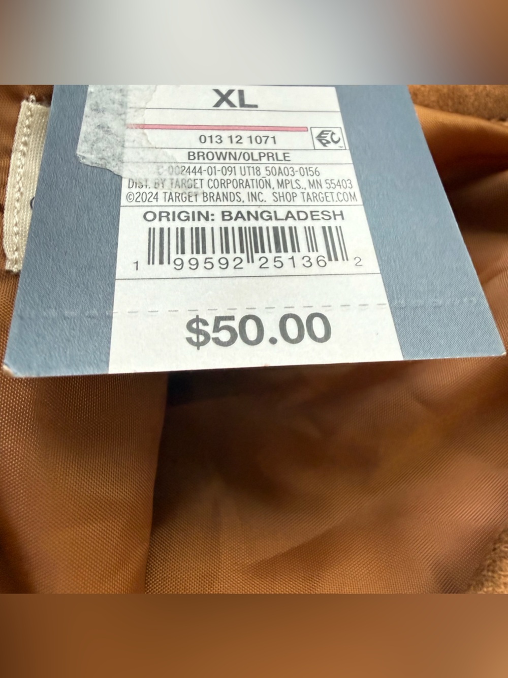 Universal Thread Camel Fringe Suede-Look Button Up Jacket - Picture 9 of 9